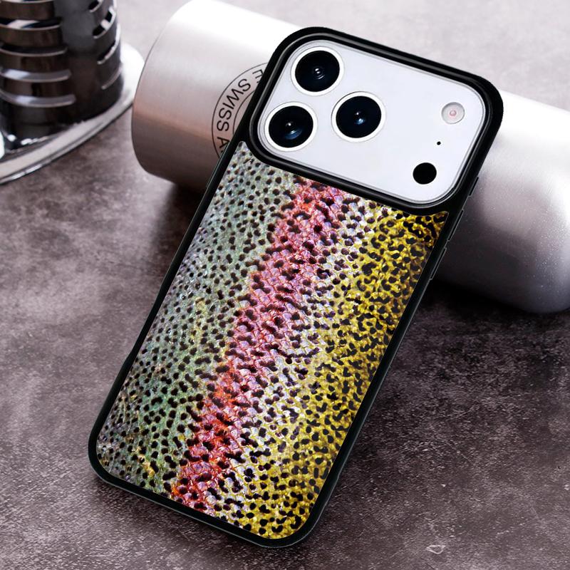 Regenbogenforellen-Fischerei Haut weiche Handyhülle für iPhone 17 16 15 Pro Max Air 14 13 12 11 Plus Stoßfeste Capa Hülle