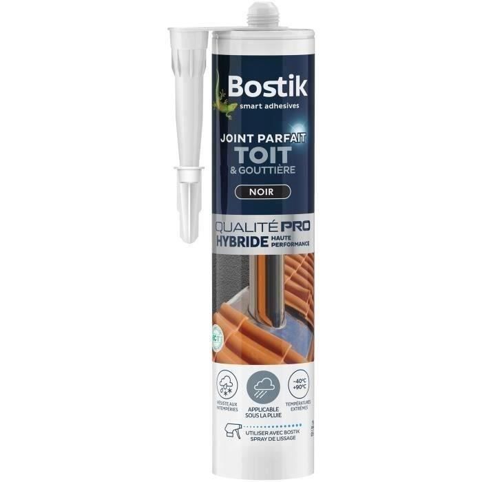 Joint Parfait Toit Et Gouttière Noir - BOSTIK - Cartouche 280 Ml - Haute Performance - Tous Matériaux