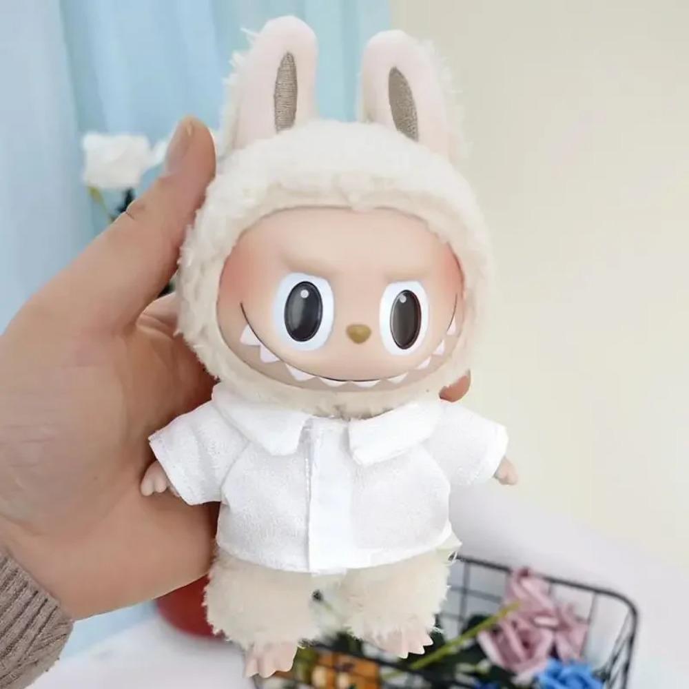 Haine de Păpușă Mini de Pluș 17cm Ținută Accesorii Pentru Păpuși Idol Kpop Coreea Exo Labubu Salopetă de Velur Tricou Îmbrăcăminte Cadou
