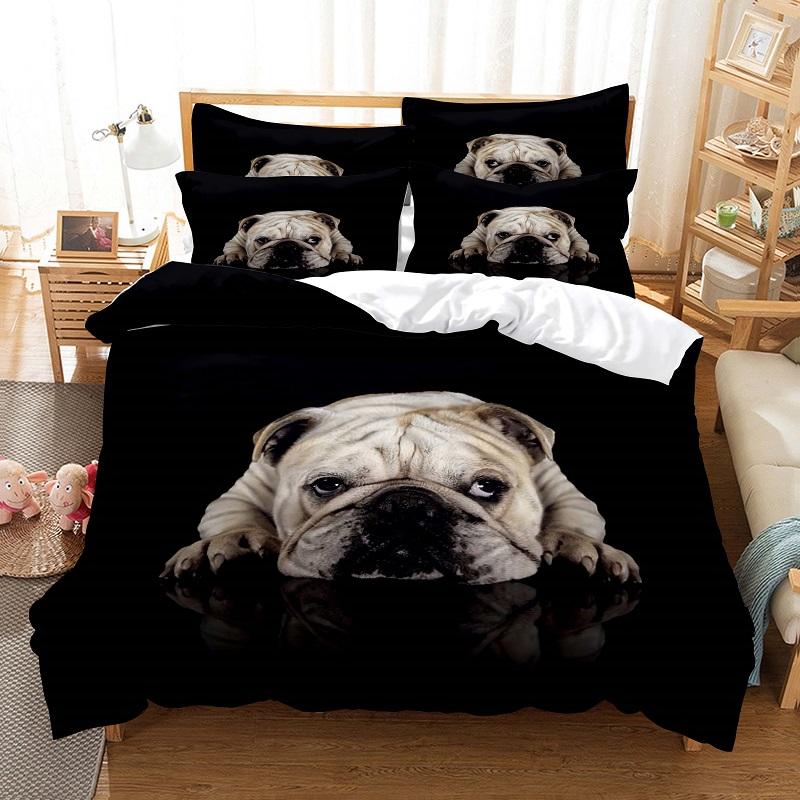 Animal Bedding Collection Duvet Cover Collection 3D Bedding Black LeopardCat Digital Printing With Bed Linen Queen Size Bedding Collection Fashion
