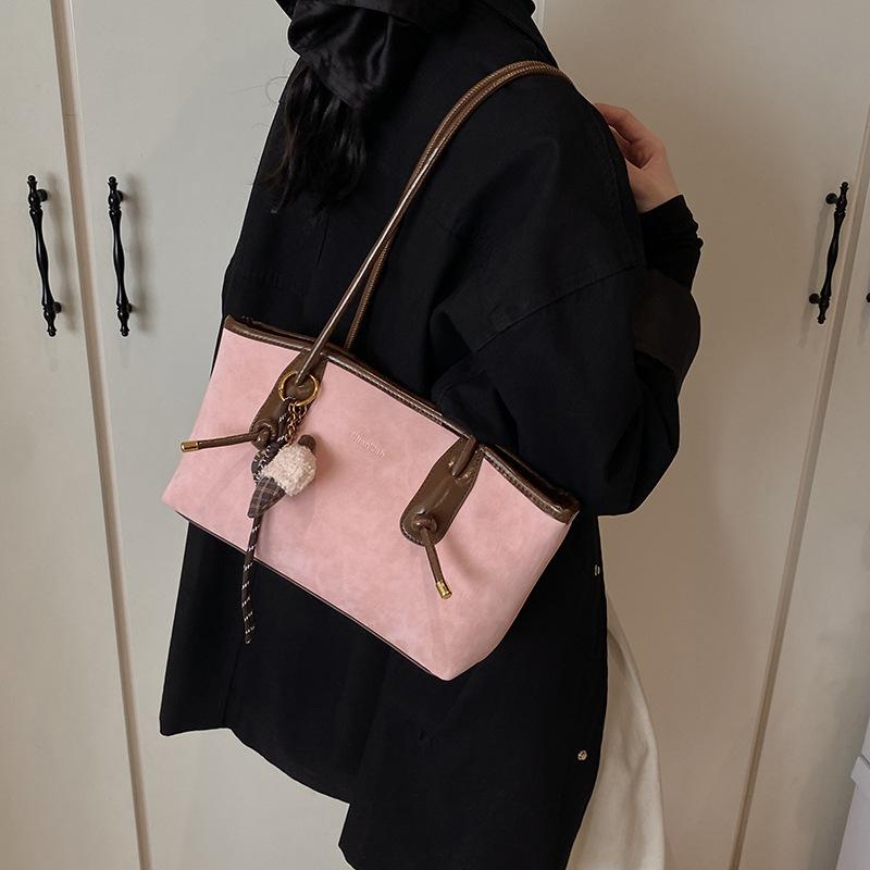 Retro Large-capacity Bag Women's Autumn and Winter New Texture Shoulder Bag Casual Messenger Bag Small Square Bag Tote Bag