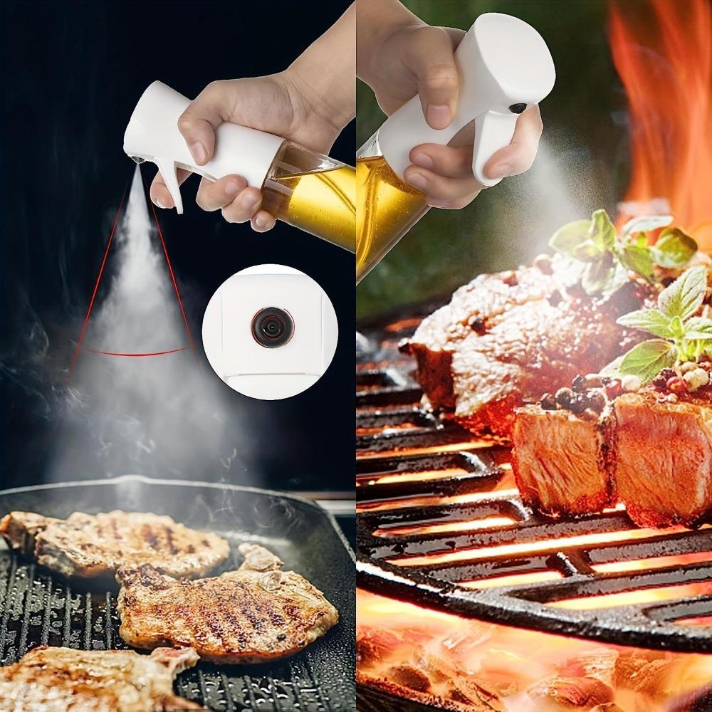 Oil Spray Bottle, 300ml Vinegar Spray Dispenser, Dressing Spray, Grilling, Olive Oil, PET Material, for Kitchen