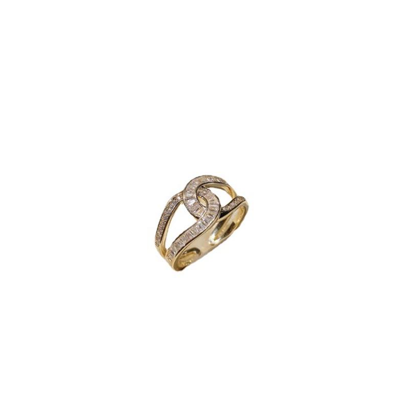 Nowy Trend Micro Set Zircon Wykwintny Pierścionek Otwierany Dama Luksusowa Moda Pasujący do Wszystkiego Pierścionek z Temperamentem Kobieta