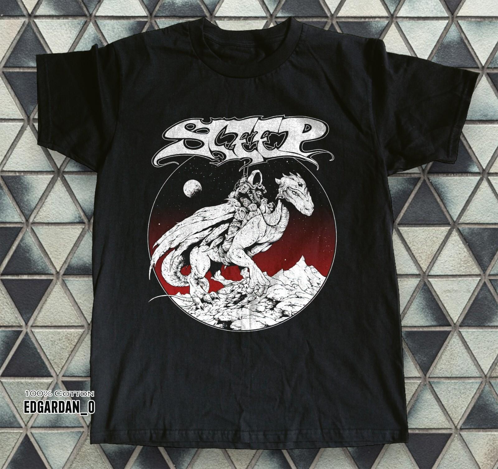 SLEEP DRAGONAUT Album Doom Metal Music Band Black T-shirt Size S-5XL M