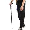 Outdoor Walking Stick High Strength Aluminum Alloy Hiking Poles AntiSlip Canes for Elderly(Black )