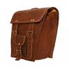 Vintage Leather Motorcycle Saddle Bags Set of 2  Handmade Full-Grain Heavy Duty Biker Luggage