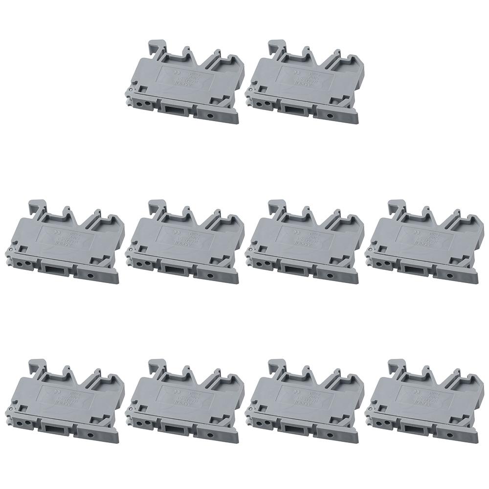 

10pcs Durable ASK1EN DIN Rail Mount 500V 4mm2 Cable Fuse Holder 6.3A Gray Terminal Block сірий