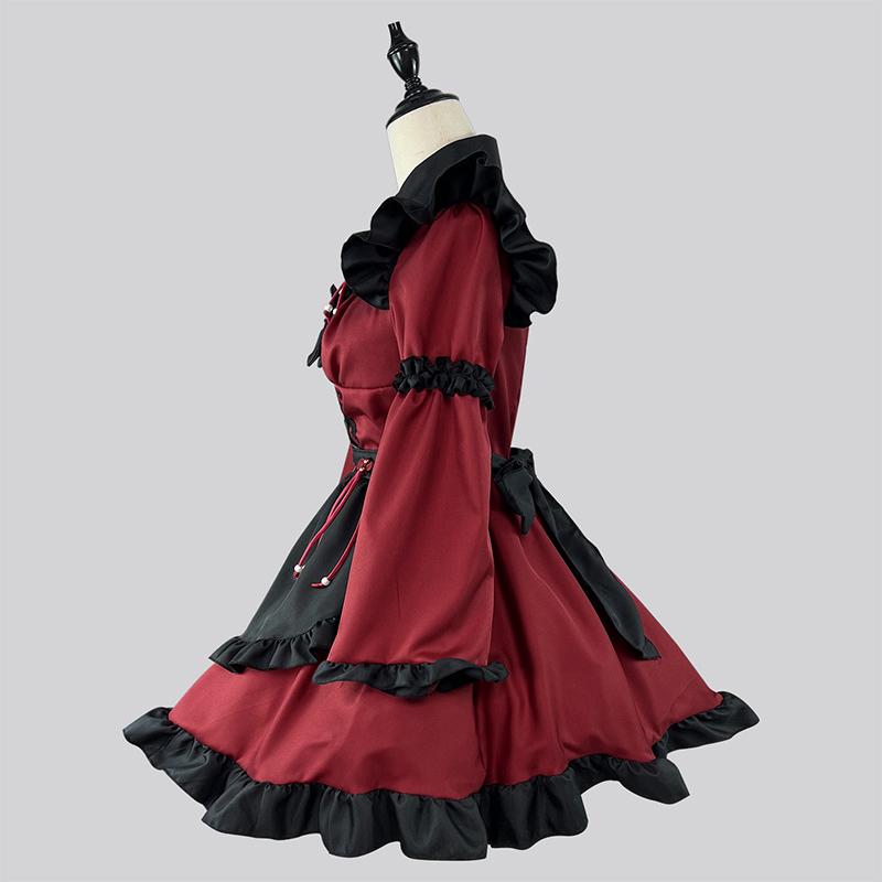 Gothic Chinese Lolita with Little Devil Motif Anime-Style Maid Dress Cosplay Performance Skirt