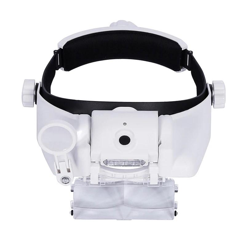 Hot Selling USB Rechargeable Glasses Loupe Watchmaker Repair Tool Glasses Magnifier LED Headband Magnifying Glass