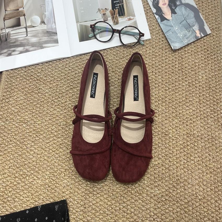 Round Head Retro Soft-soled Mary Jane Shoes Women's College Style Spring Elegant Mori Flat-soled Single Shoes Ballet Grandma Shoes