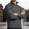 Autumn and Winter Business Leisure Men's Loose Jacquard Stand Small Checkered Collar Half Zipper Sweater Men