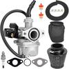PZ19 Carburetor Kit for Chinese TaoTao 110cc 125cc 50cc 70cc 80cc 90cc ATV dirt bike go kart Coolster Apollo Baja Dirt Runner(black)