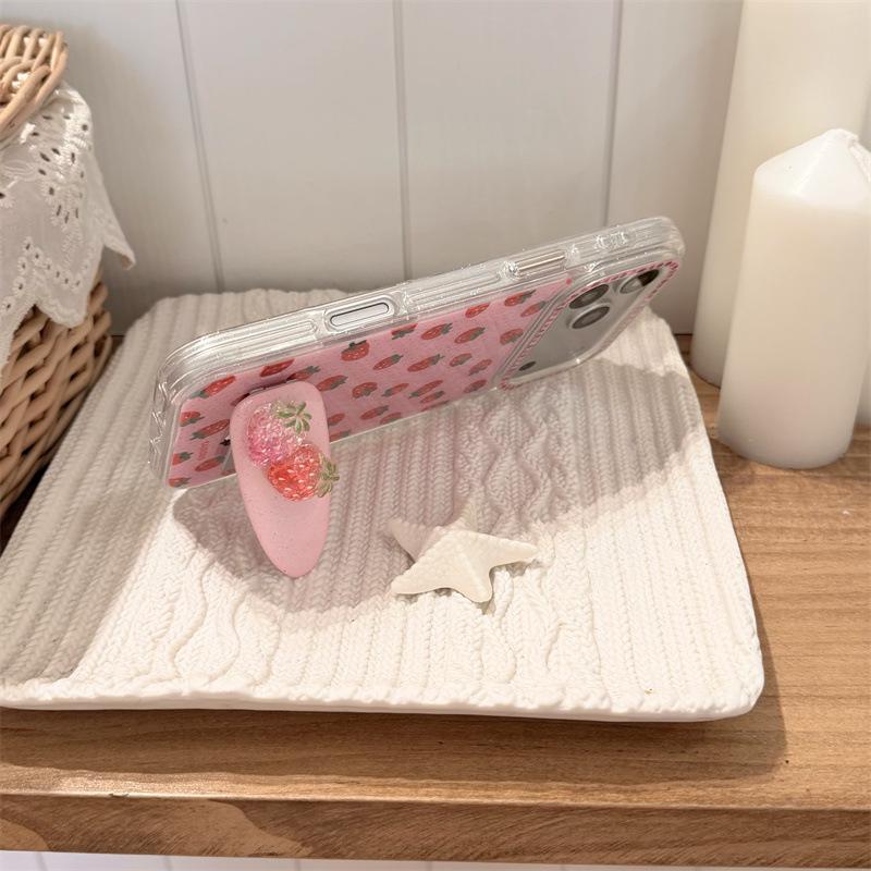 

Sweet Girl Polka Dot Strawberry iPhone 17/16 Pro Max/15/14 Case iPhone 16 Pro