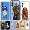 Cartoon Cocker Spaniel Phone Case For Samsung Galaxy S24 S25 S23 S22 Ultra Note 10 20 Plus S20 S21 FE Cover
