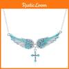 Angel Wing Chain Necklace With Multilayer Design For Ladies Gift