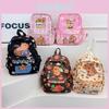 Mochila Fofa para Menina com Estampa de Capivara de Desenho Animado e Alças Ergonômicas para Alunos do Ensino Fundamental