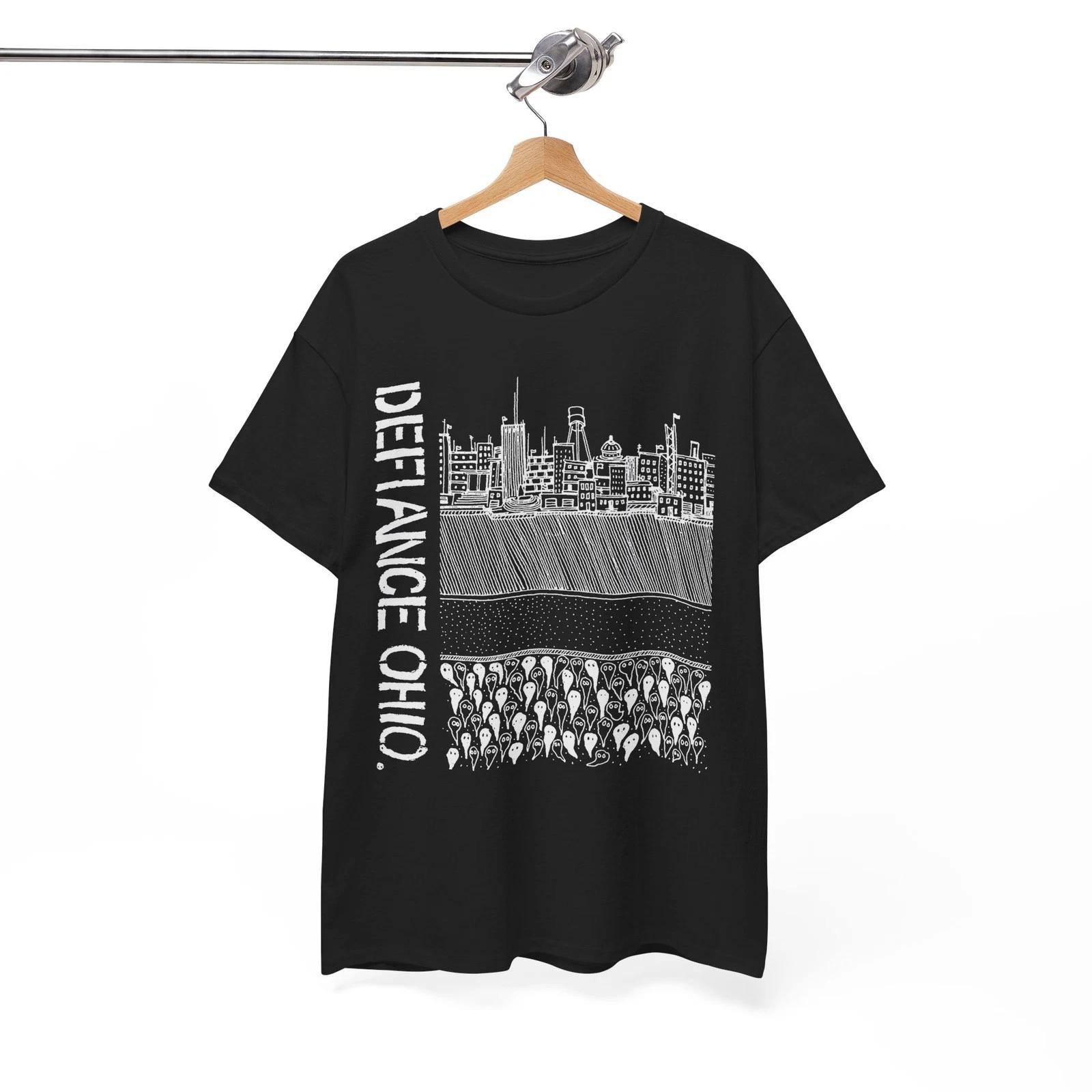 Defiance Ohio T-Shirt Gothic Deathrock Goth Post Punk Music Unisex Tee 4XL