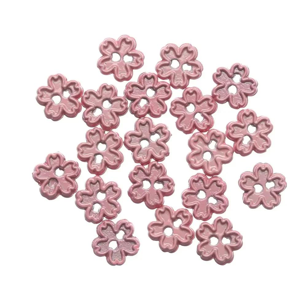 20Pcs 4mm Mini Buttons Flower Shape Metal Buckle Doll Clothes Buckles DIY Sewing Material Dolls Clothing Accessorie