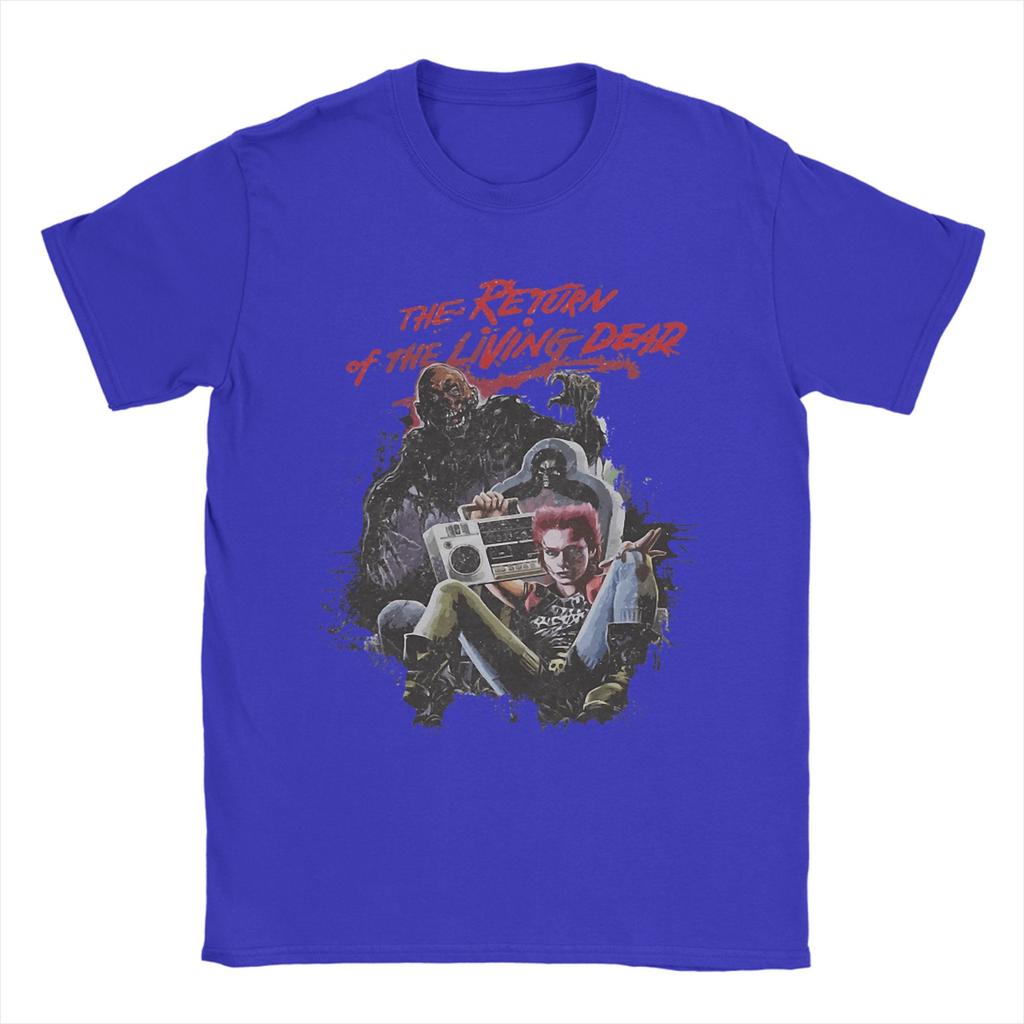 Return Of The Living Dead Retro Horror T-Shirts for Men Cotton Tee Shirt Round Neck Short Sleeve T Shirts Plus Size Clothing