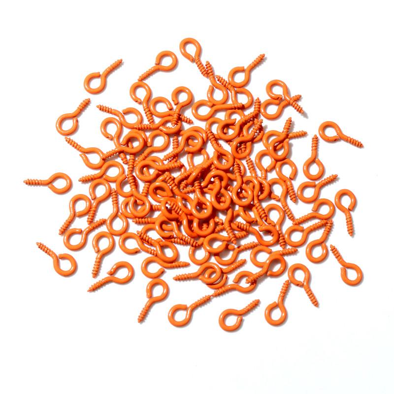 200Pcs/lot 8*4mm Colorful Small Tiny Mini Eye Pins Eyepins Hooks Eyelets Screw For DIY Jewelry Making Supplies Accessories
