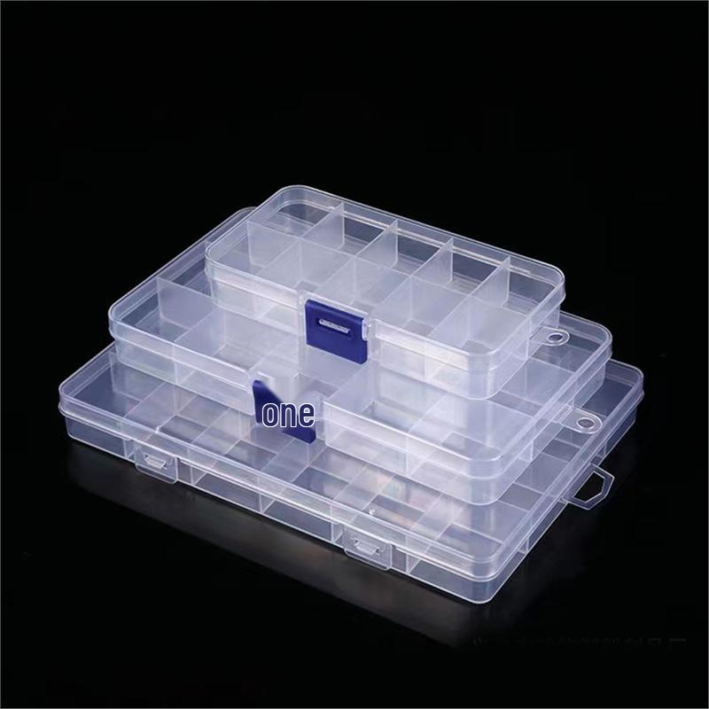 Transparent DIY Jewelry Organizer with Removable Storage Box and Loose Beads Compartment