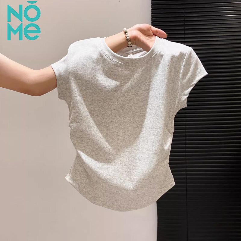 NOMe Women s Dopamine Flutter Sleeve Round Neck T-Shirt M
