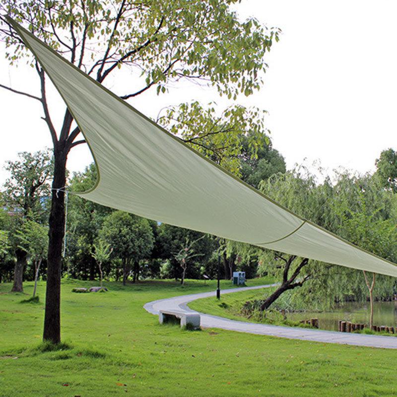 Outdoor Multi-purpose Triangle Sunshade Tent – Four-corner Polyester Tarp for Sun Protection Triangle 3.5x3.5x3.5m