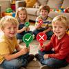 4Pcs Double Sided Hand Held Response Card Portable Classroom Response Signs  Photography Prop