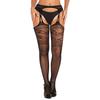 Sexy Suspender Stocking High Knee Socks Open Crotch Pantyhose Hold On Lady Crotchless Tights Sex Party Lace Erotic For Women