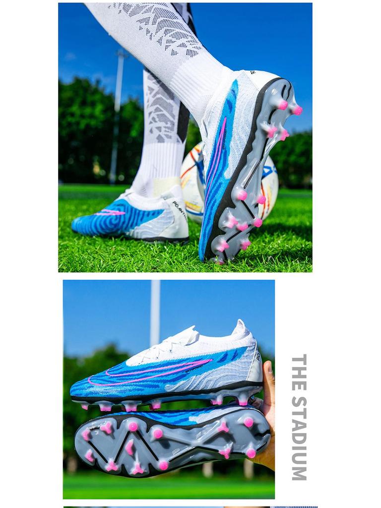 Ronaldo X10 Fly-Knit AG Soccer Shoes for Men and Women - Low-Top Turf Training Cleats