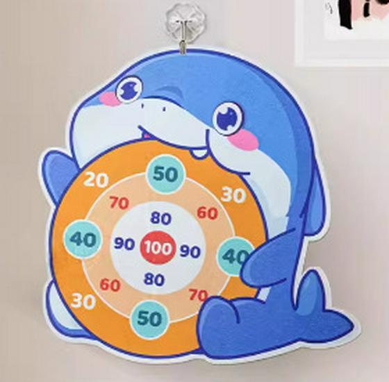 Whale Sticky Ball Dinosaur Dartboard Shooter Toy for Kids 3-6 Years