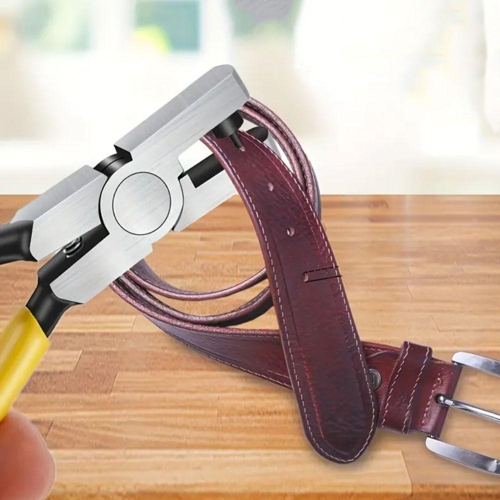 Portable Leather Hole Punch Plier Leathercraft Belt Punching Tool Watch Band Puncher  For Leather