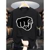 European Size Men'S Summer Casual Crew Neck T-Shirt, Regular Fit, Fashion Letter Print Short Sleeve Tees for Men