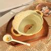 Chinese Style Ceramic Bowl with Pomelo Fruit Croissant Design