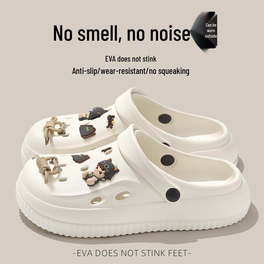 Women's Hole Shoes Non-Slip Sandals - Breathable, Soft Sole, Wear-Resistant Beach EVA Slippers