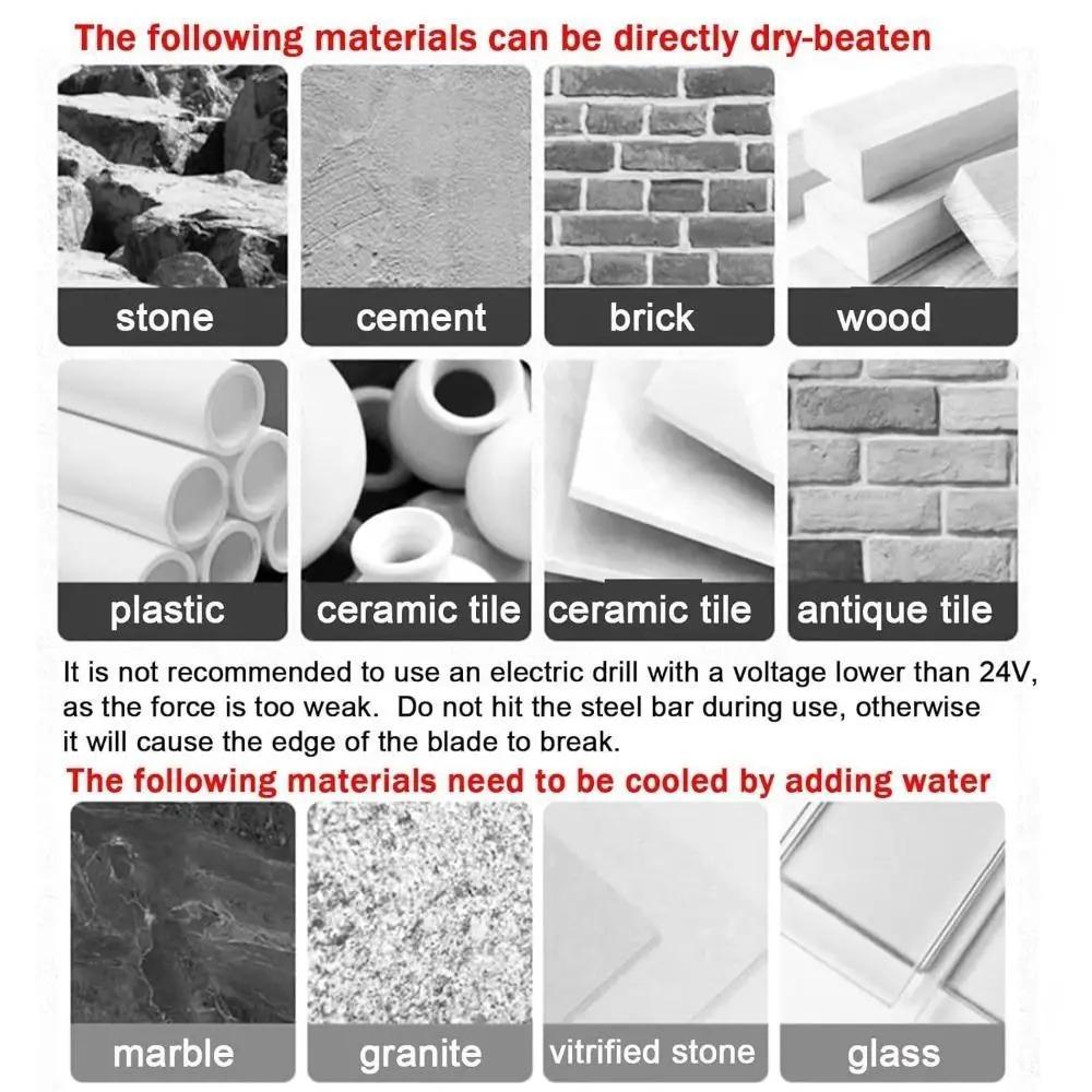 High-Four-edged 14/7Pcs 3-12mm Masonry Drill Bits Concrete Drill Bit Set Tungsten Carbide Tip Work with Concrete Stone Carbide