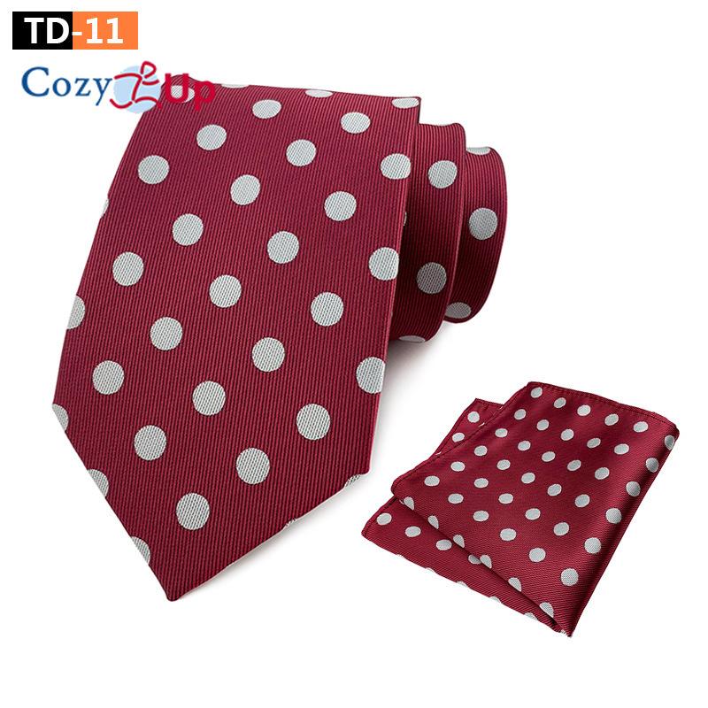 Herren Zweiteiliges Krawattenset Wave Point A Krawatte Manschettenknöpfe Business Fashion Taschentuch Paisley