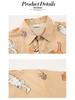 Dopamine Floral Cat Dog Shirt: Unisex Light Yellow Summer Top, Loose Fit, Cool American BF Style