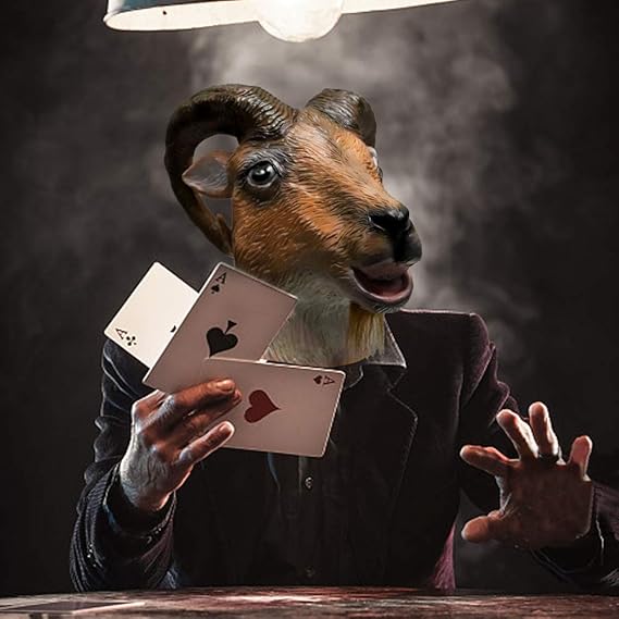 Kozia maska lateksowa, maska na imprezę taneczną