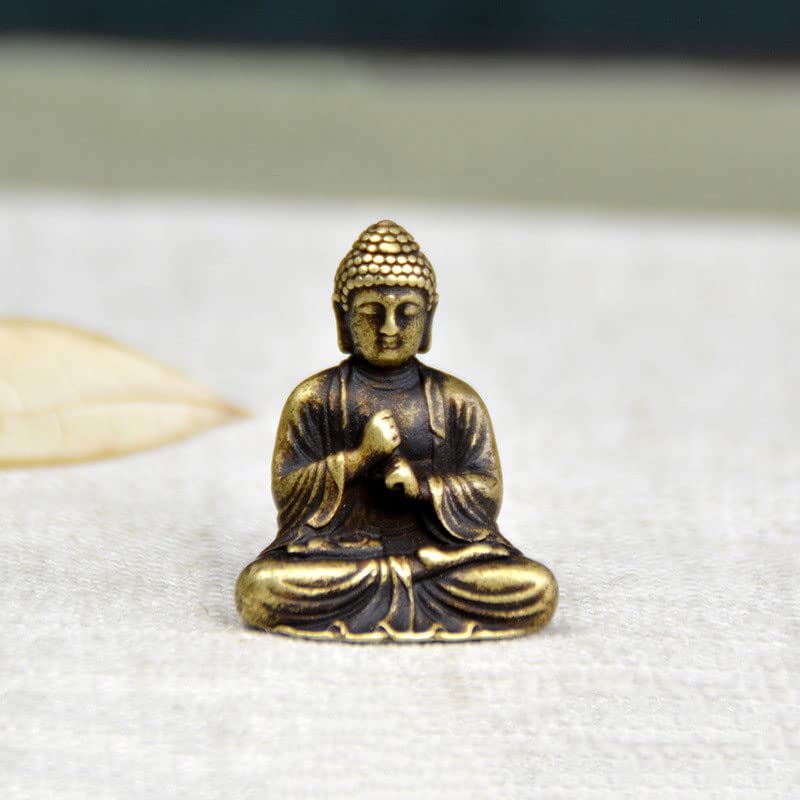 

Miniature Buddha Statue, Dainichi Nyorai (Small, 3.2cm, Brass, Shingon Esoteric Buddhism, Shingon Sect, Guardian Deity of the Chinese Zodiac, for