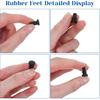 12Pcs Rubber Feet for Slow Cookers Replaceable Slow Cooker Legs Pot ert Accessories Prevent Scratches Marks and Damages Rubber Push-in Bumper, Black