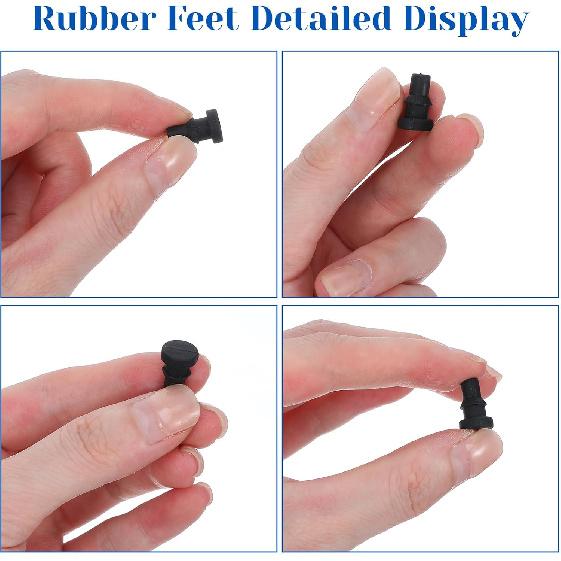 12Pcs Rubber Feet for Slow Cookers Replaceable Slow Cooker Legs Pot ert Accessories Prevent Scratches Marks and Damages Rubber Push-in Bumper, Black