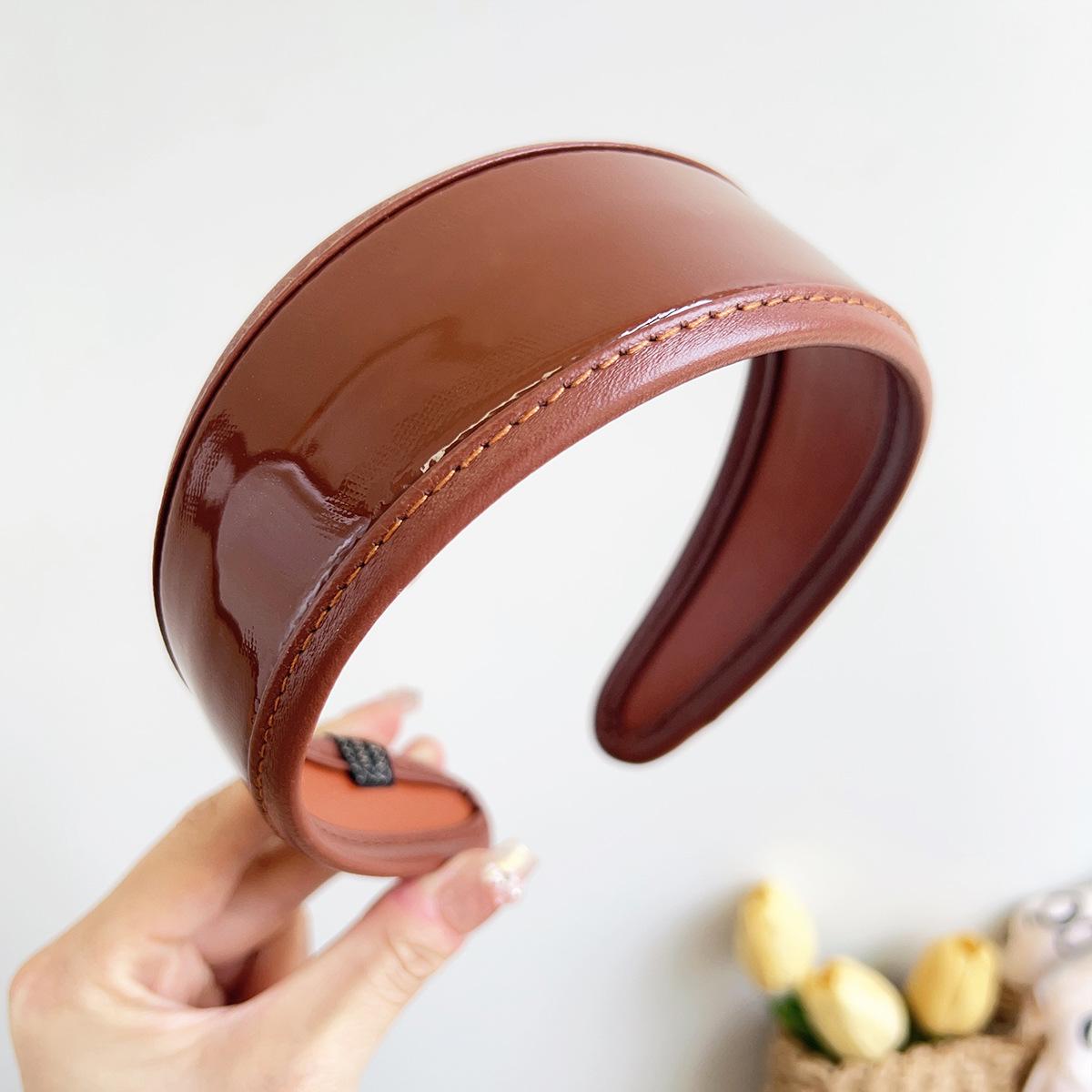 

Женский Девушки Искусственная Кожа Широкая Повязка На Голову Аксессуары для Волос Украшения для Волос