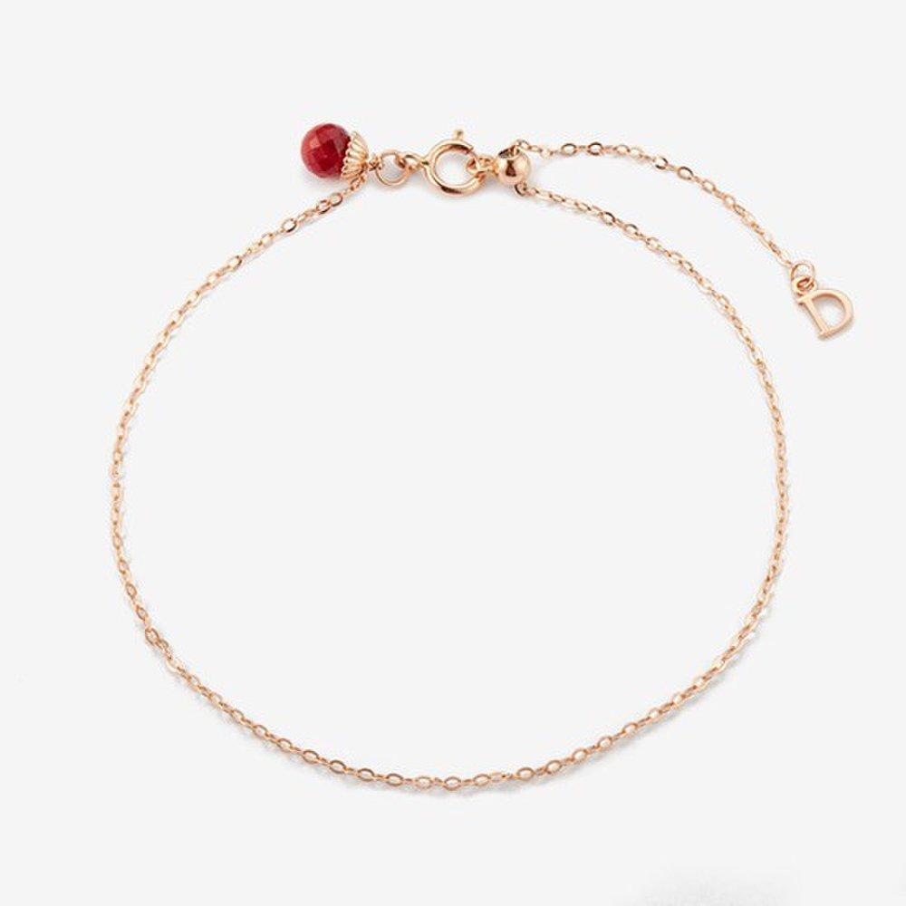 

14K Briolette Ruby Bracelet (Natural Stone) 14k yellow gold / 19cm