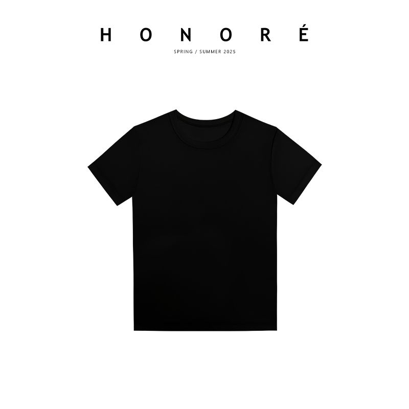 

Honore Ancient Moon Coats Classic Mask Series Short/Long Sleeves Bottoming Shirt Normcore Black-Short Sleeve S