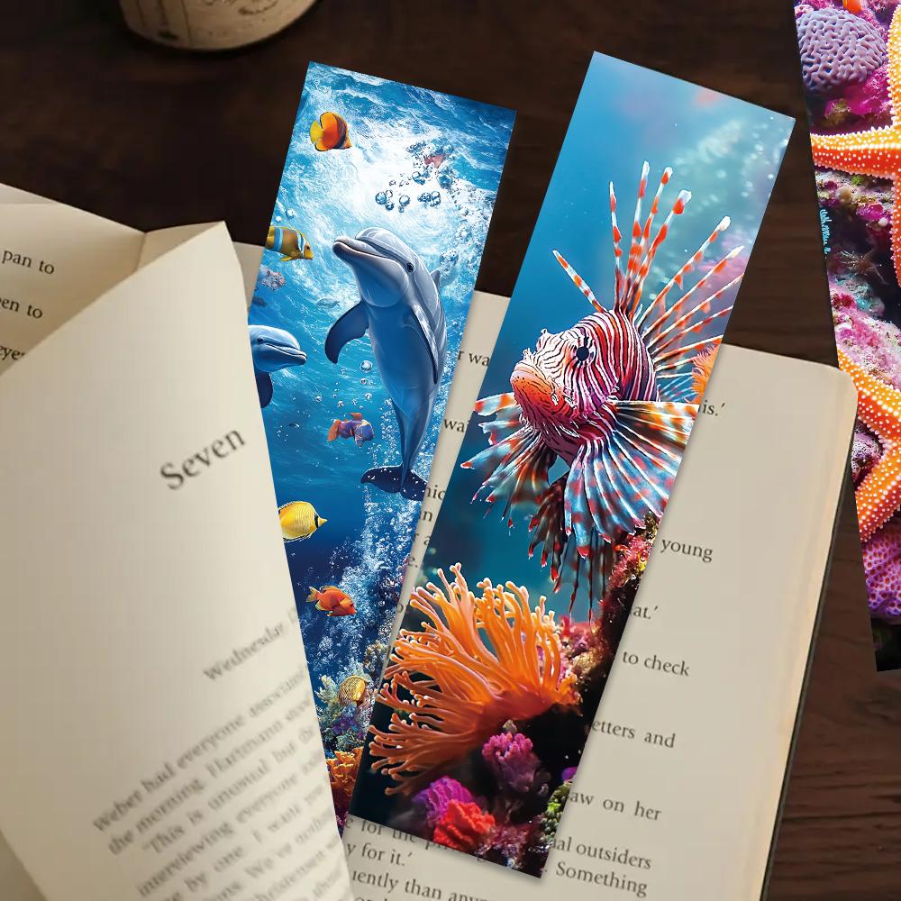 32pcs Rich marine animal bookmarks, underwater world, suitable for teachers, readers, and enthusiasts, gifts, parties, birthdays