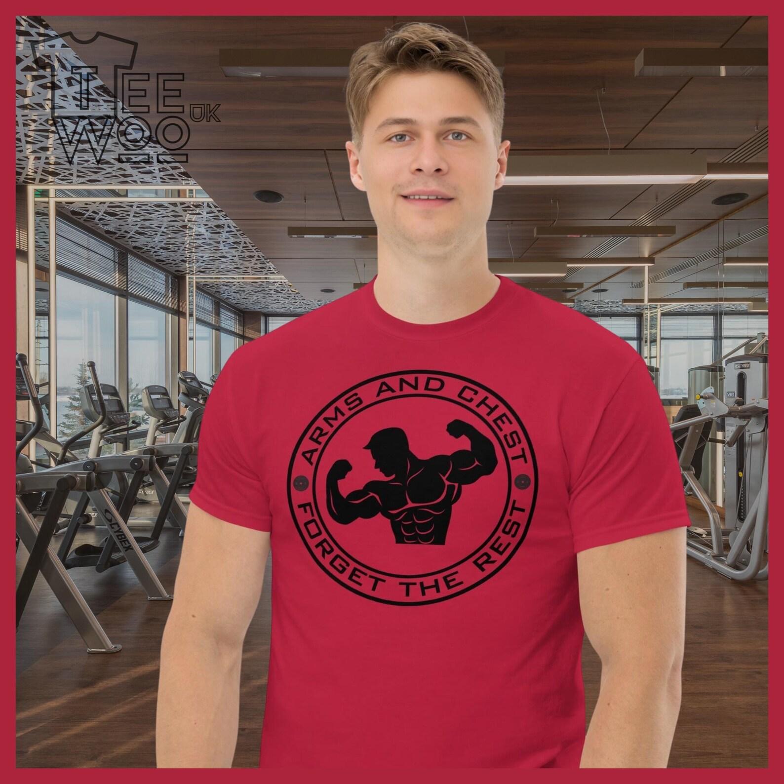 Arms and Chest Gym Workout T-Shirt: Fitness Motivation Clothing 2XL