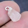 Rose Quartz Rough Gemstone 925 Sterling Silver Jewelry Pendant 0.59"