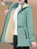 Women's Fleece-Lined Mid-Length Trench Coat - 2025 New Autumn/Winter Warm Thickened Jacket