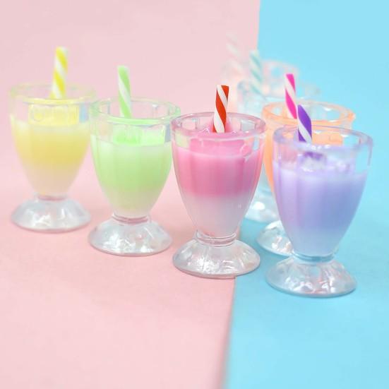 2Pcs Simulation Miniature Kids Handicraft Toys Plastic Drink Cups Ornament Gifts for Photography